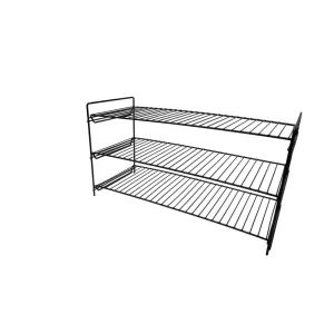 3 Tier Collapsible Shoe Rack Black