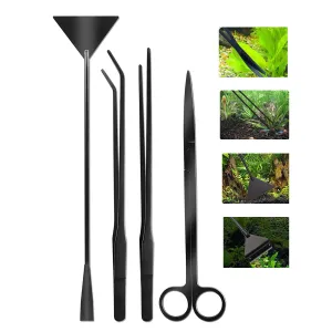 4-Piece Aquarium Tool Set for Aquascaping and Cleaning