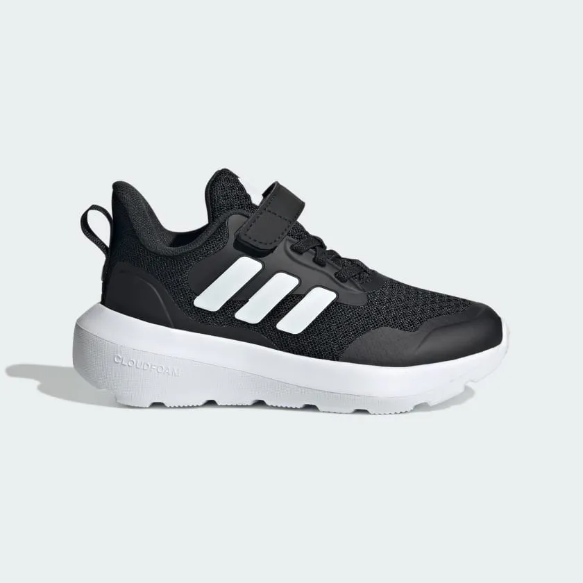 ADIDAS KID'S FORTARUN SIZES 11-3 BLACK/WHITE SHOES