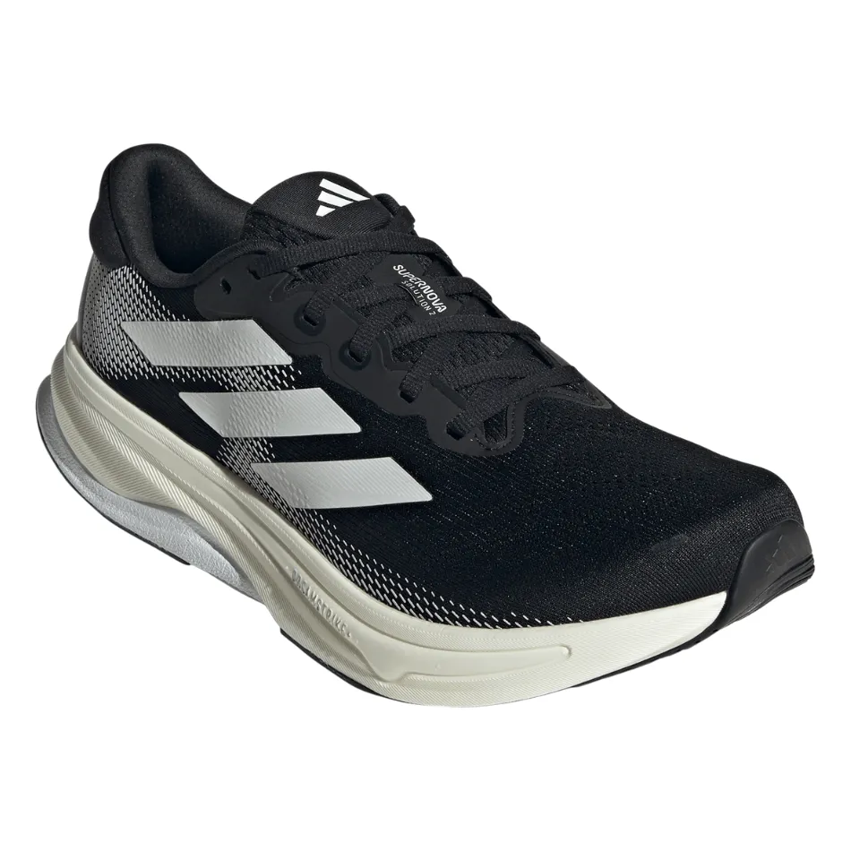 Adidas Men's Supernova Solution 2 Running Shoes in Core Black/FTWR White./Core Black SS25