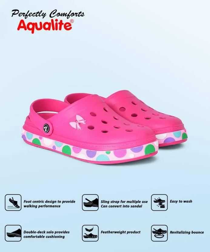 Aqualite Women's Pink Clogs - 4 UK