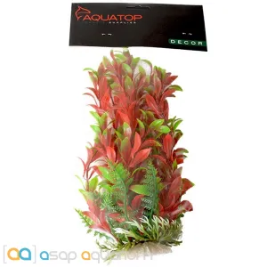 Aquatop Hygro Aquarium Plant Red & Green 20" High with Weighted Base