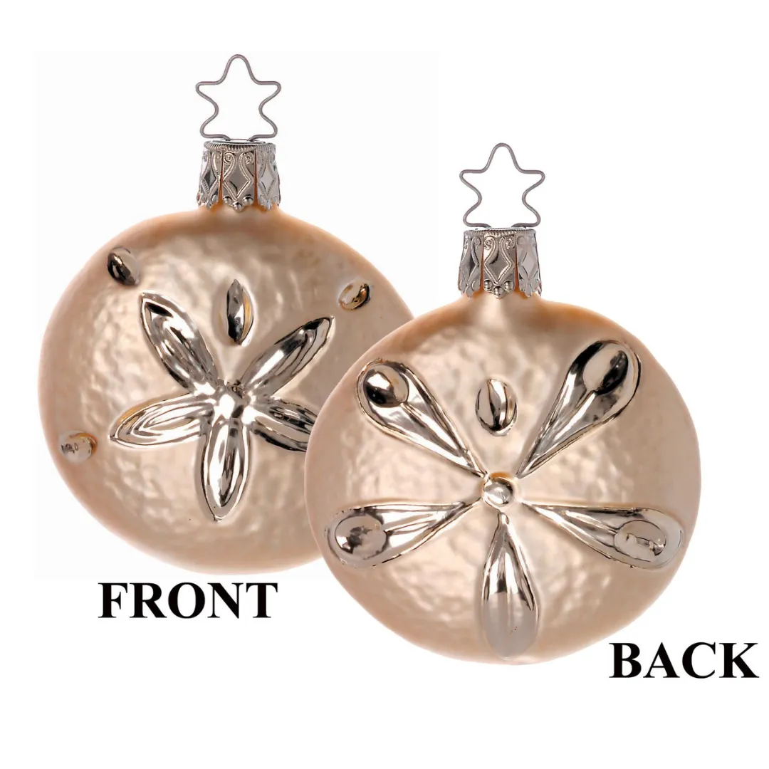 Assorted Ocean Sand dollar Ornaments by Inge Glas of Germany in Neustadt by Coburg