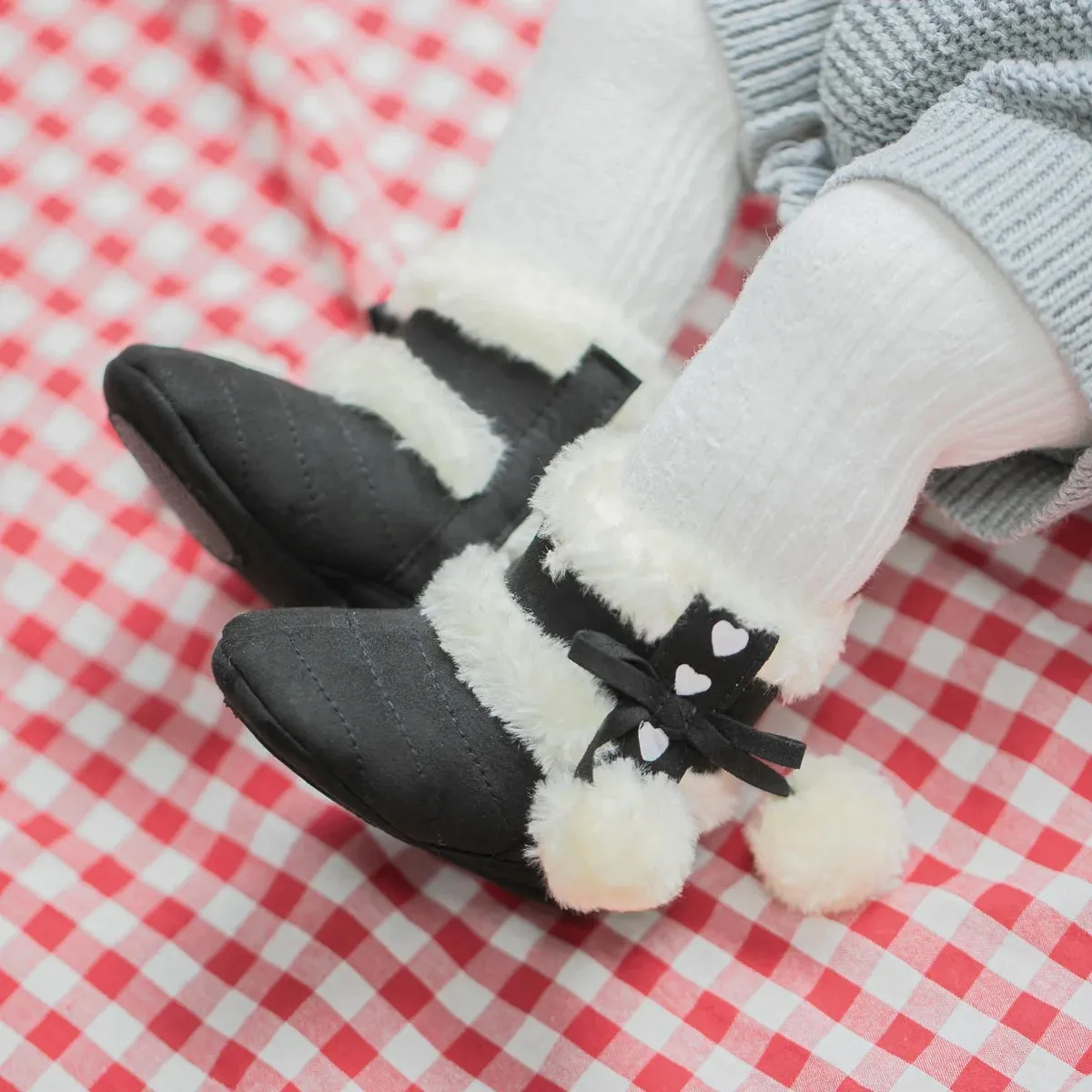 Baby Girls Boys Snow Warm Boots Infant Winter Booties Newborn Slip on Shoes for 3-18 Months