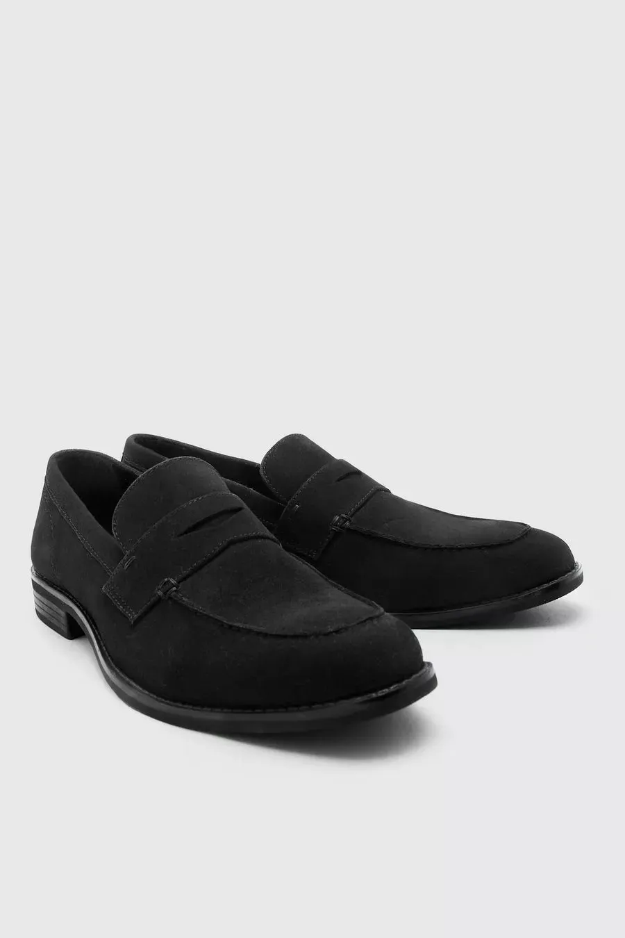 Boohoo Black Faux Suede Mens Loafer