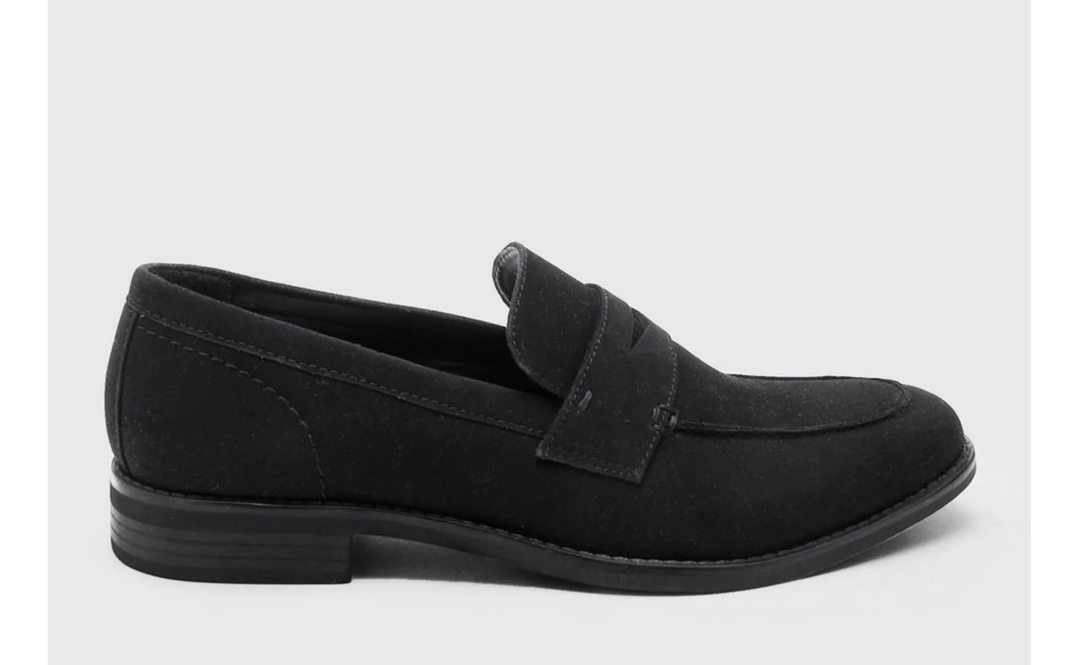 Boohoo Black Faux Suede Mens Loafer