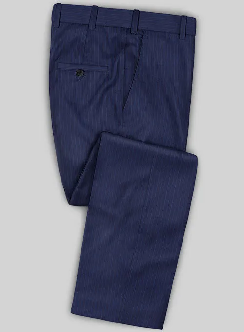 Caccioppoli Sun Dream Mavas Blue Wool Silk Pants