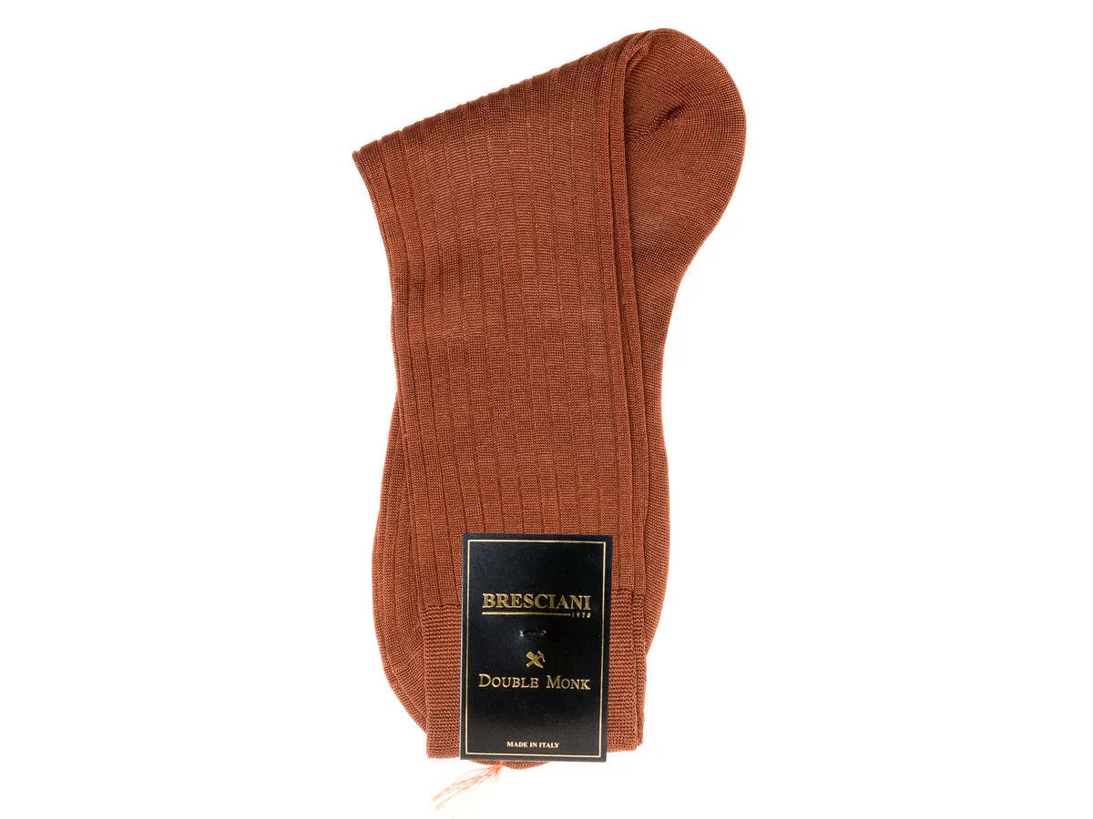 Calf Length Cotton Socks Brown