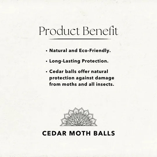 Cedar Wood Balls - Lavender Natural Moth Repellent - Pack of 32