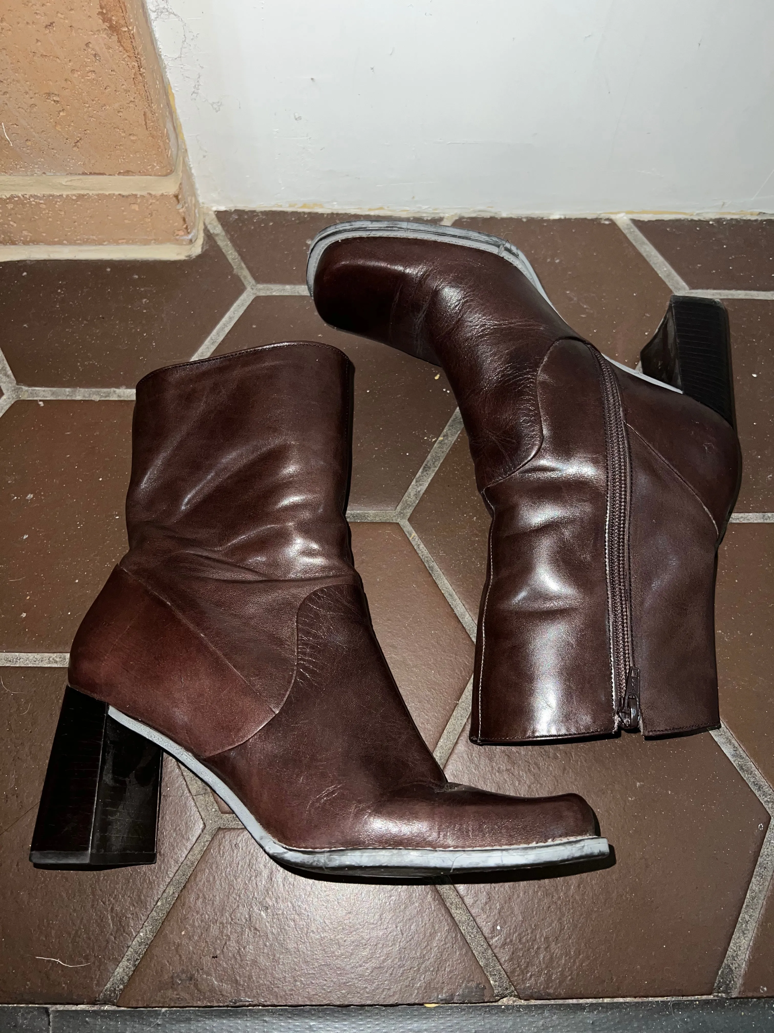 Chocolate Leather Enzo Boots