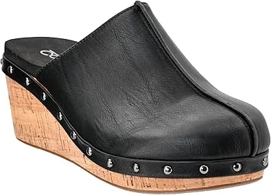 CORKYS - MARLEY BLACK PLATFORM SLIP ON