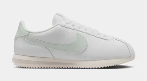 Cortez Leather Womens Lifestyle Shoes (Summit White/Light Silver)