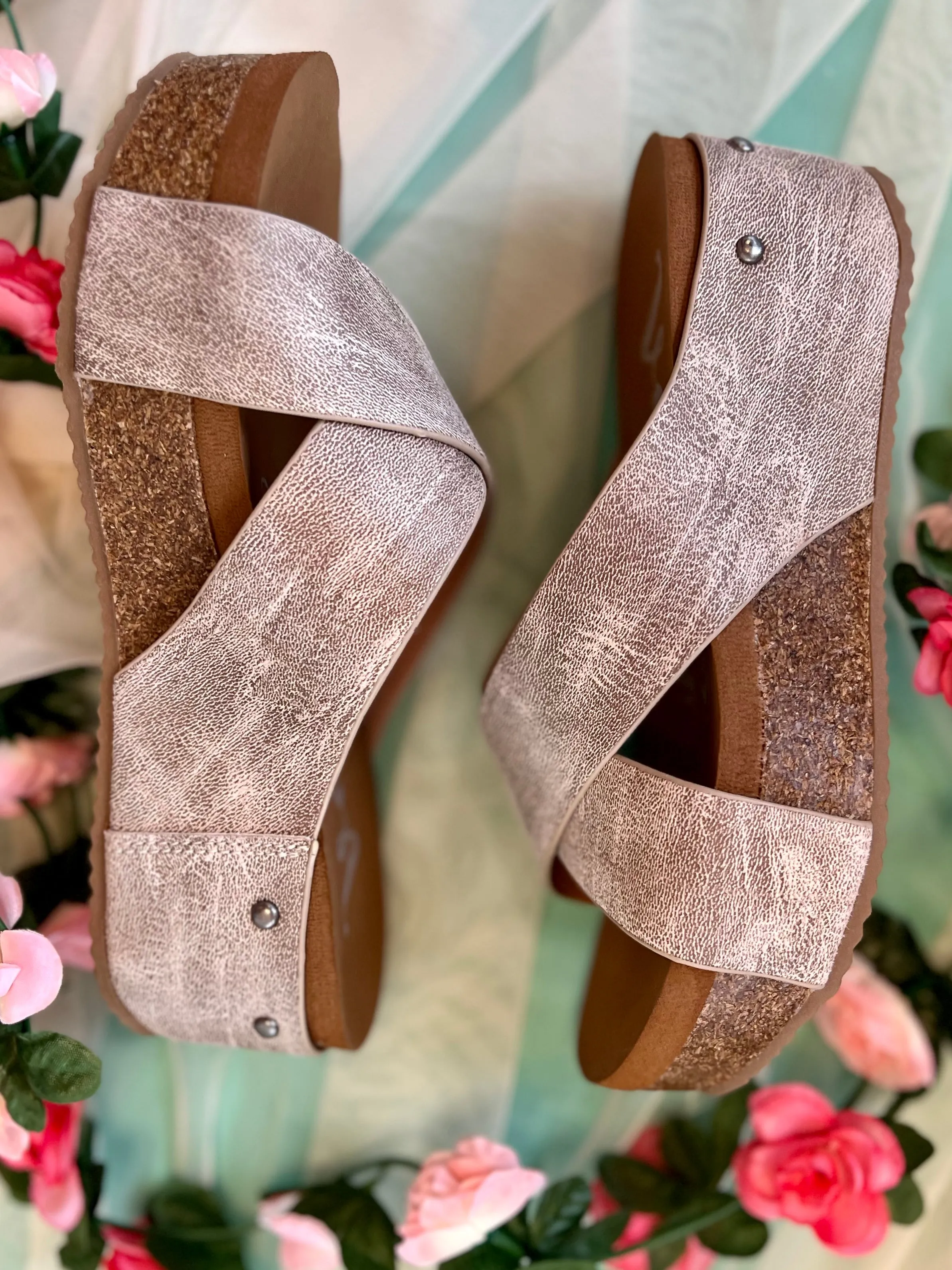 Crossed Paths Sandals - TAUPE*