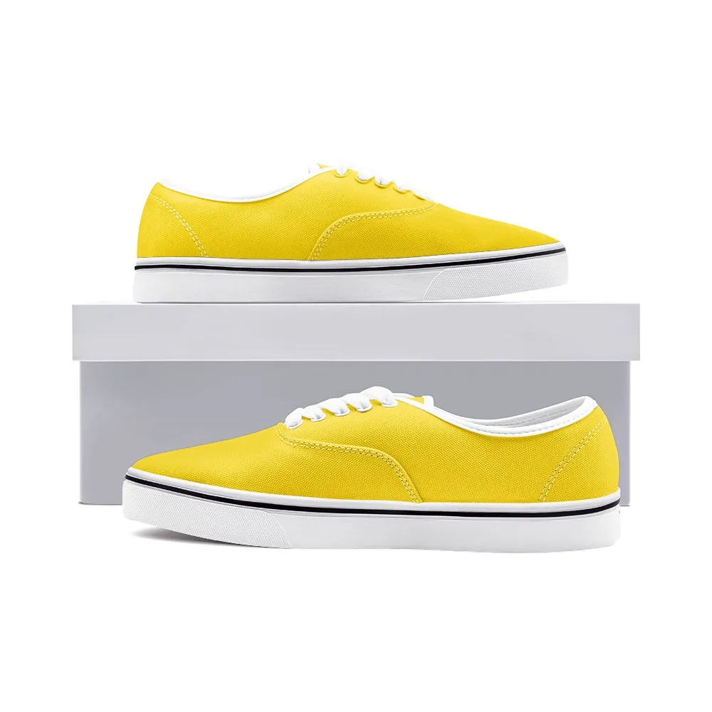 Daisy Yellow Unisex Canvas Sneakers