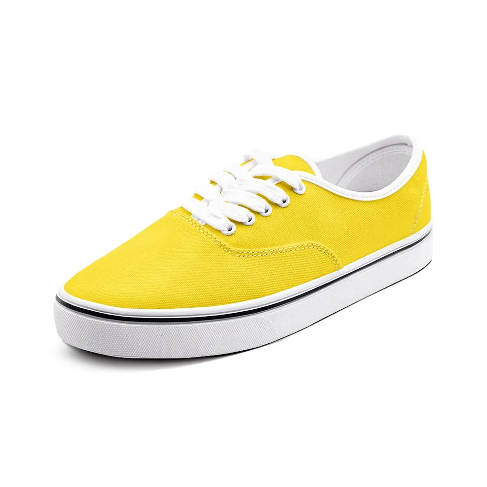 Daisy Yellow Unisex Canvas Sneakers