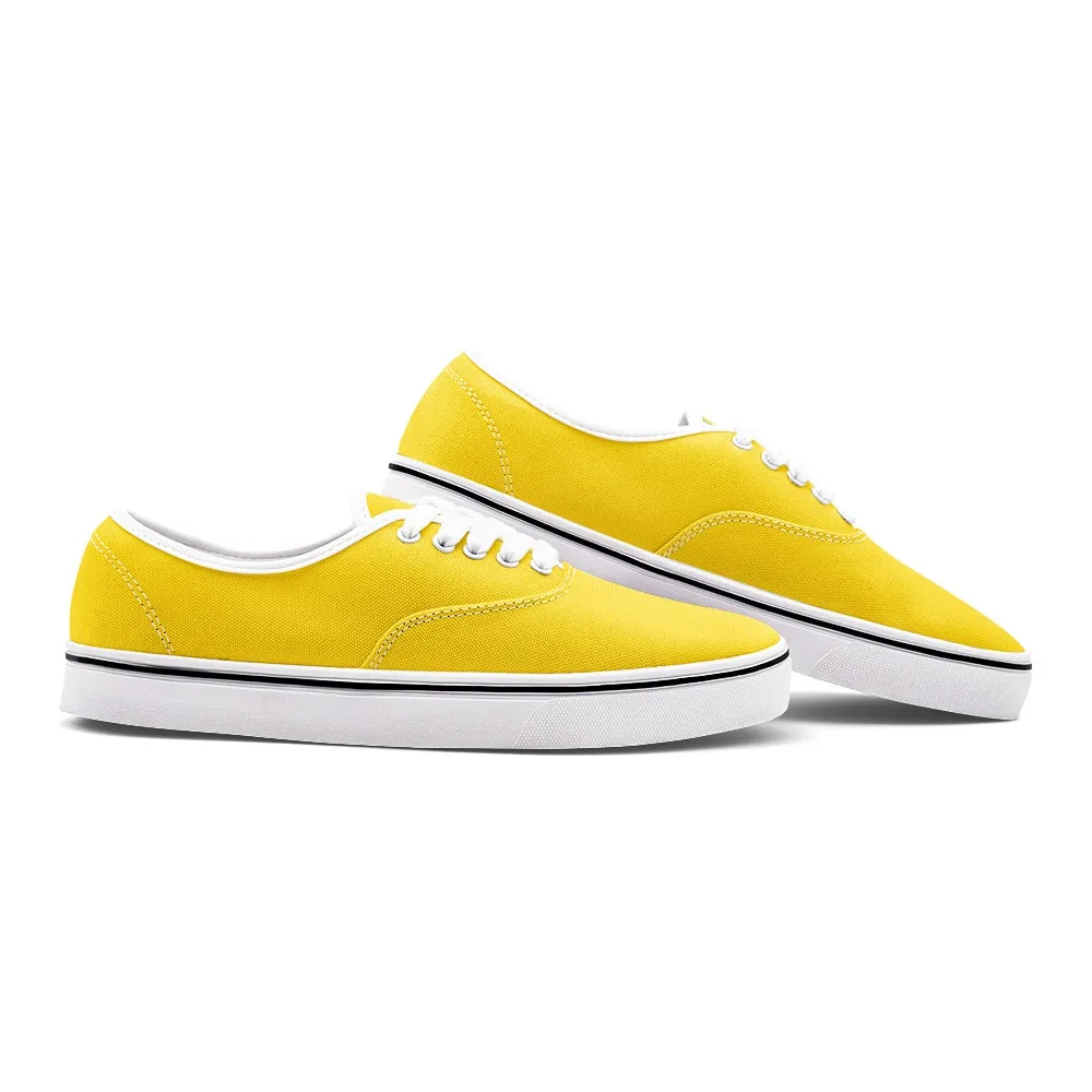 Daisy Yellow Unisex Canvas Sneakers