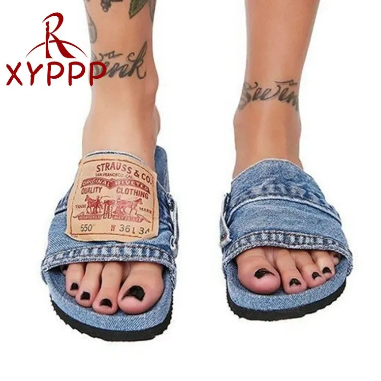 Denim Slipper  Non-slip Comfortable Summer Flat Slippers