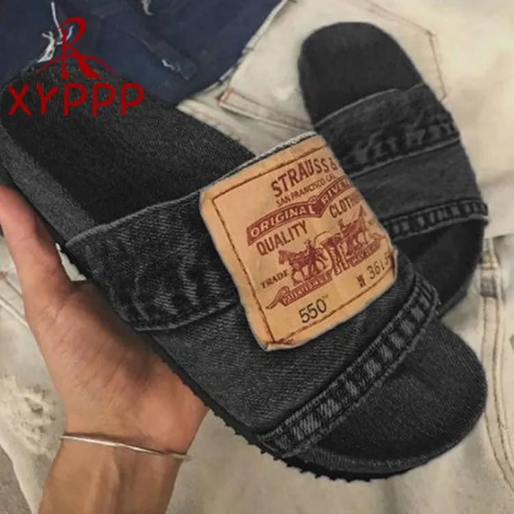 Denim Slipper  Non-slip Comfortable Summer Flat Slippers