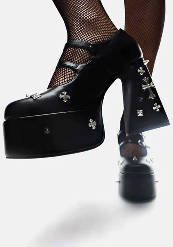 Devil Tears [Black] | PLATFORM HEELS