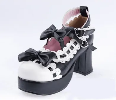 Dolly Lolita Bow Lace High-Heeled Shoes SD00103