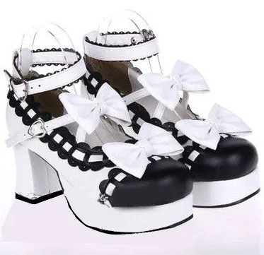 Dolly Lolita Bow Lace High-Heeled Shoes SD00103