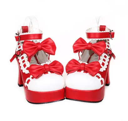 Dolly Lolita Bow Lace High-Heeled Shoes SD00103