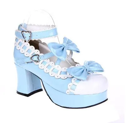 Dolly Lolita Bow Lace High-Heeled Shoes SD00103