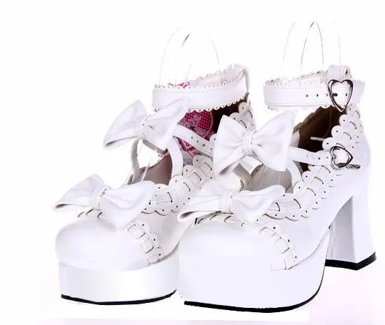 Dolly Lolita Bow Lace High-Heeled Shoes SD00103