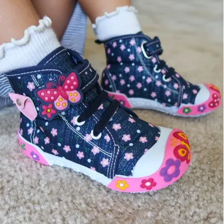 ENARI Baby Toddler Girl Shoes Size 7 Female Casual Dress High Top Sneakers