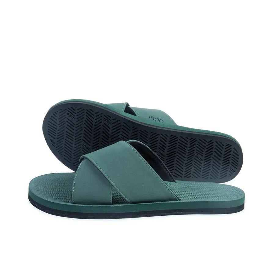 ESSNTLS Womens Cross Slides - Leaf