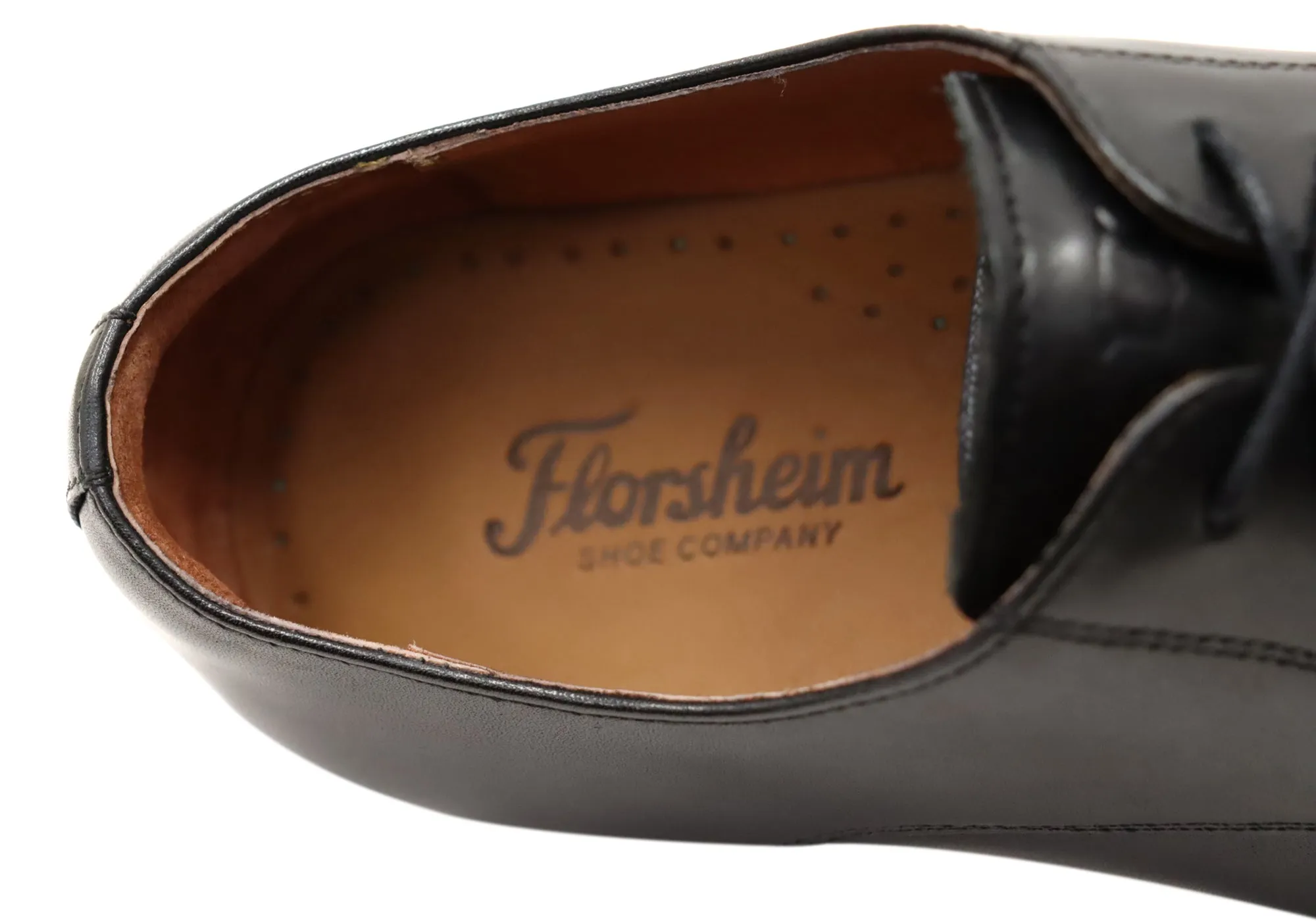 Florsheim Mens Cross Cap Toe Derby EE Extra Wide Leather Dress Shoes