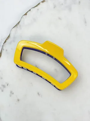 Game Day Claw Clips - Purple & Yellow