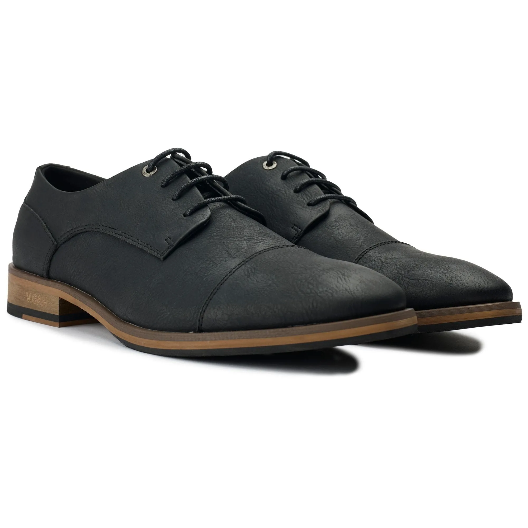 Ginger 2 Men's Vegan Leather Derby Shoes | Black