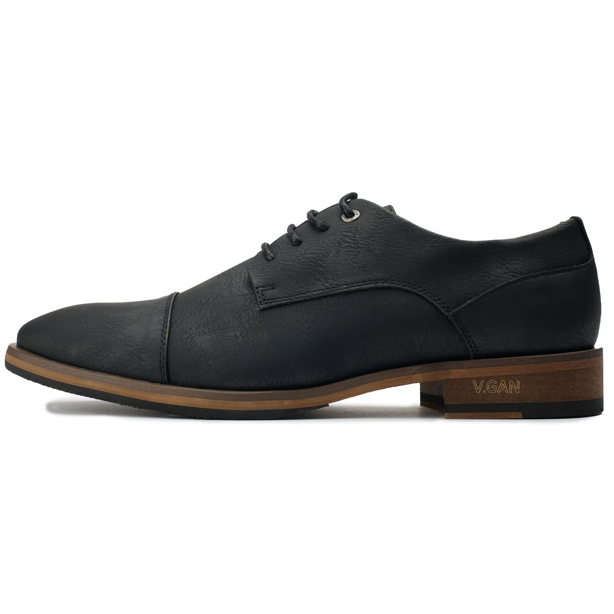 Ginger 2 Men's Vegan Leather Derby Shoes | Black