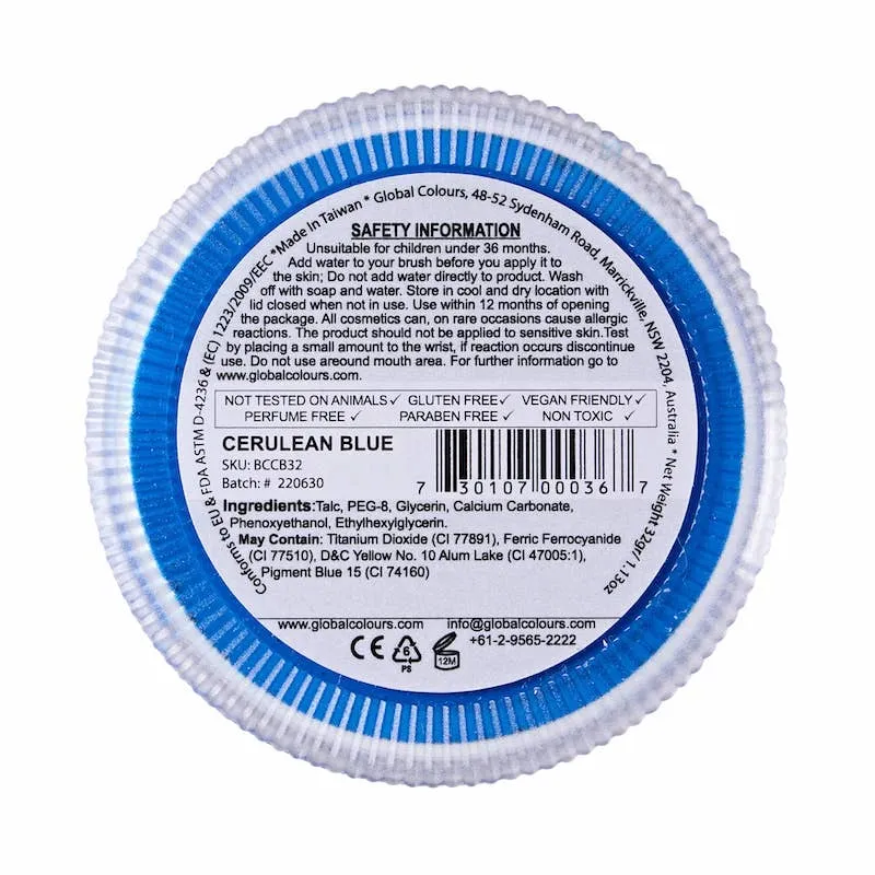 Global, Cream Blending Cake, Cerulean Blue