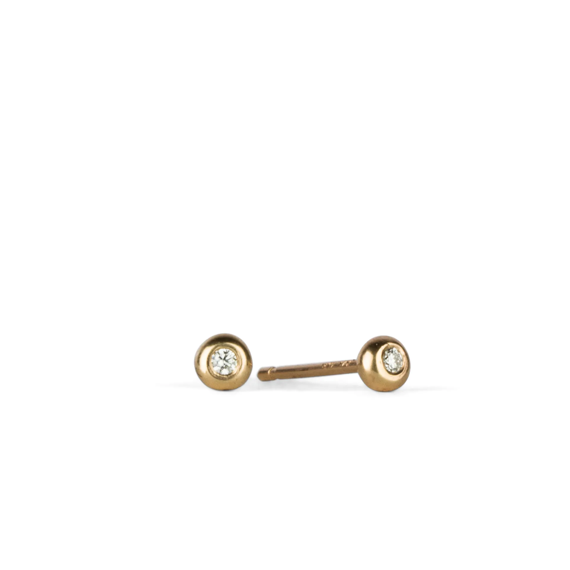 Gold Diamond Droplet Studs