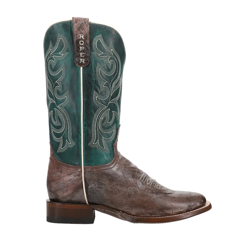 Harper Wide Calf Square Toe Cowboy Boots