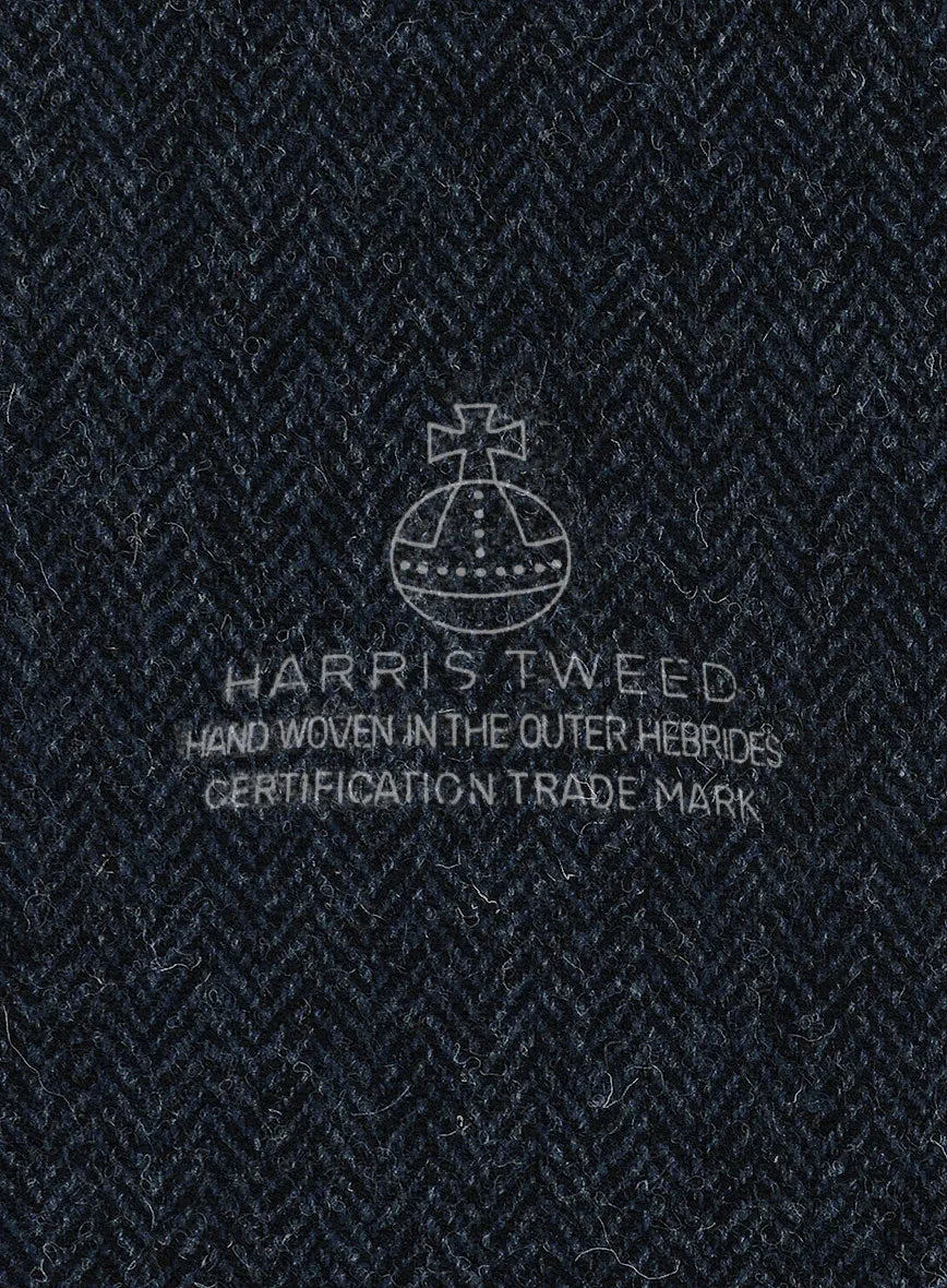 Harris Tweed Dark Blue Herringbone Pants