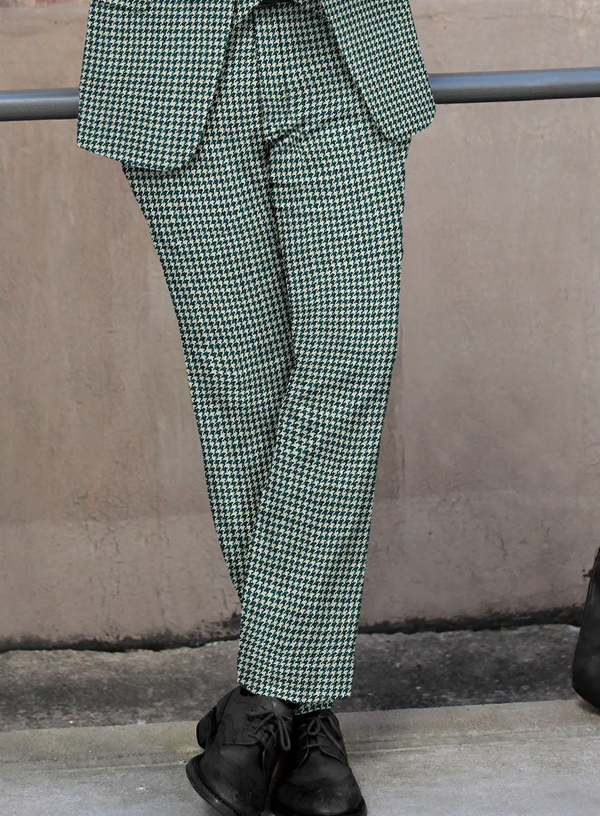 Harris Tweed Houndstooth Green Pants