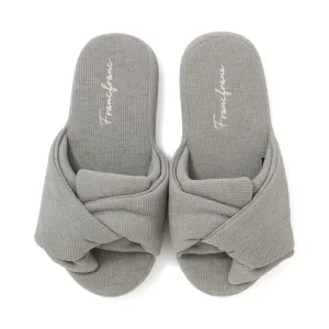 Ice Touch Rib Cross Room Shoes Gray