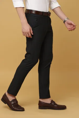 Ivyn Elegant Charcoal Black Formal Trousers