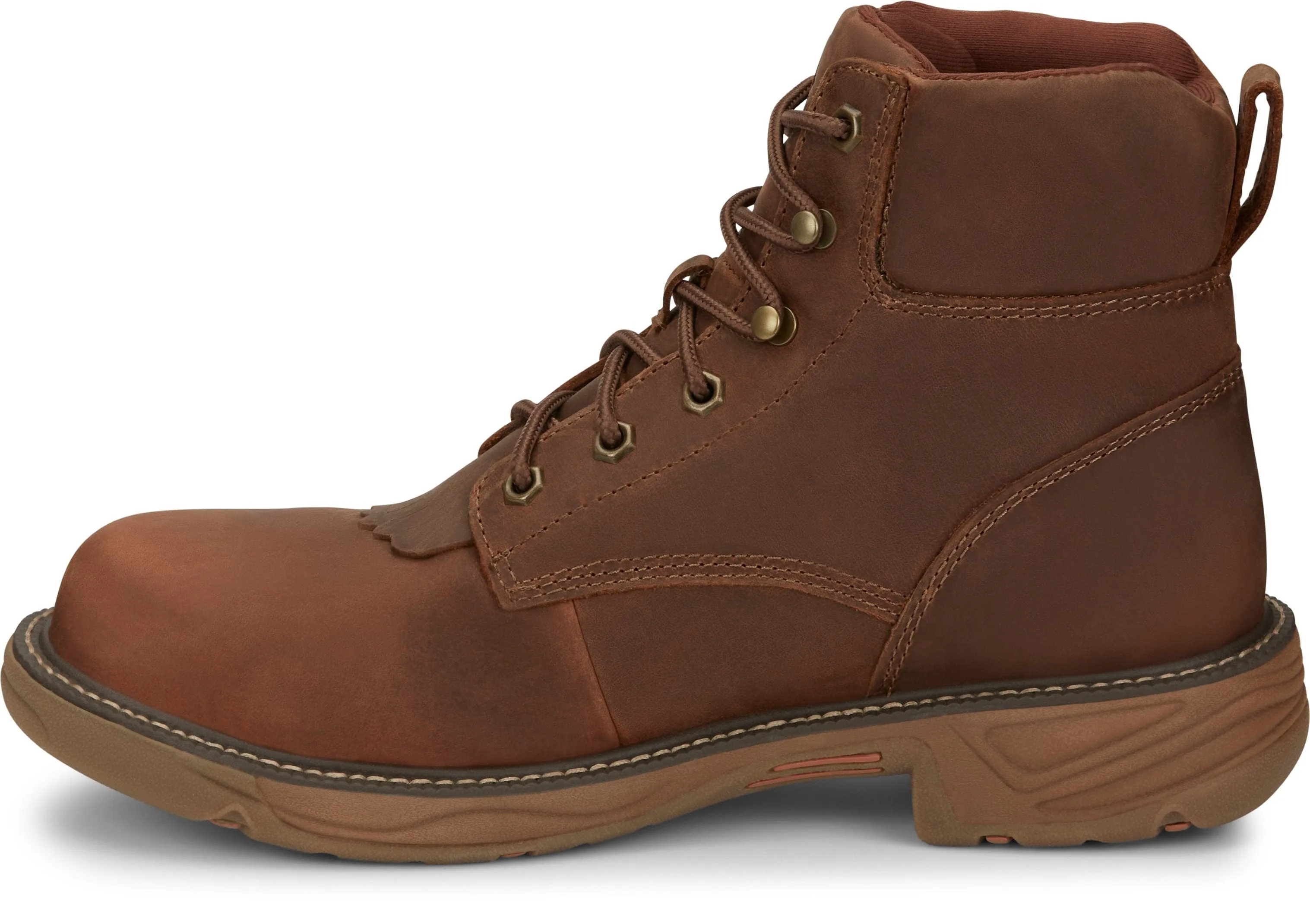 Justin Men's Stampede Rush Waterproof Nano Composite Toe Lacer Work Boots SE466