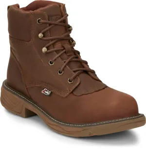 Justin Men's Stampede Rush Waterproof Nano Composite Toe Lacer Work Boots SE466