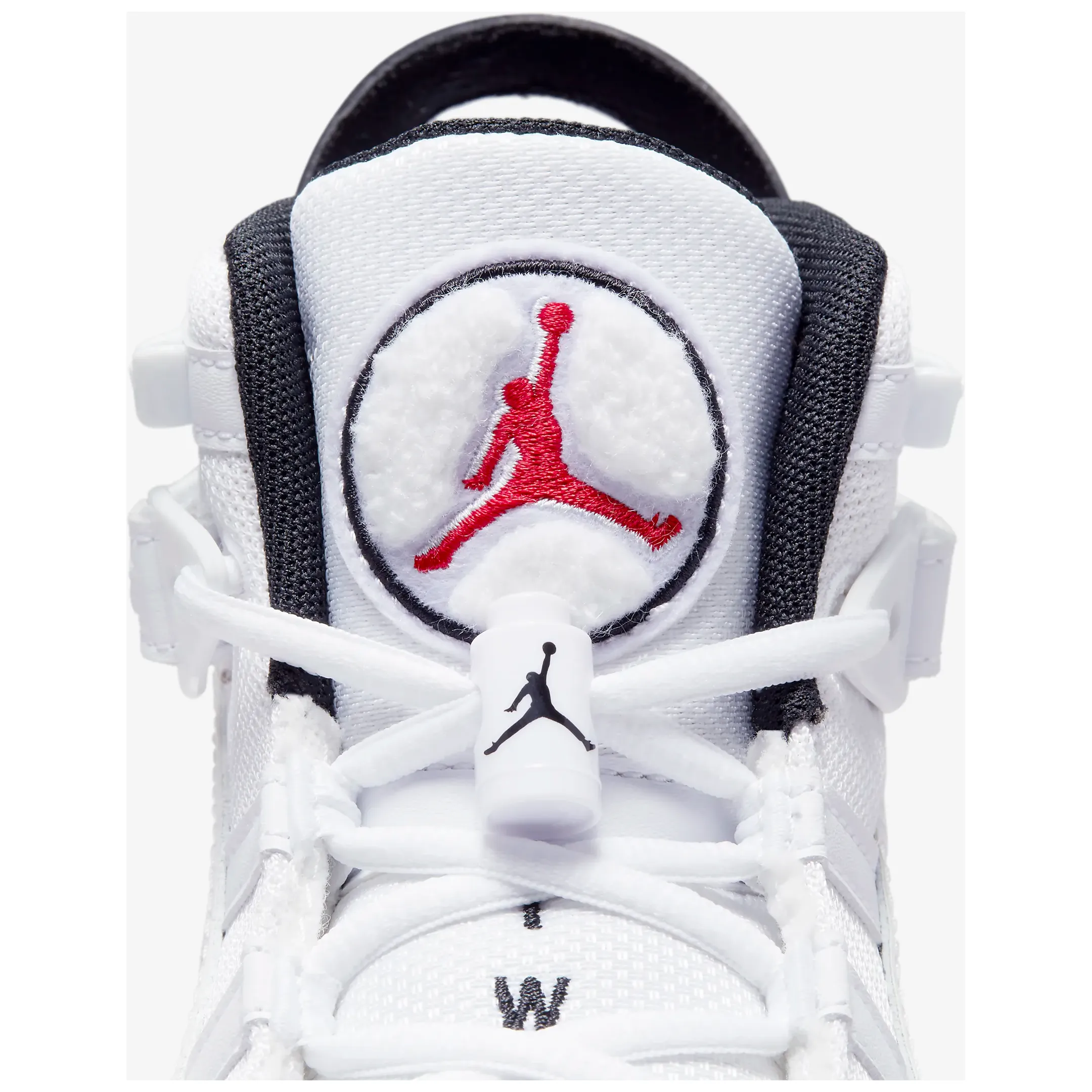 Kid's Jordan 6 Rings Shoes - White / Black / University Red