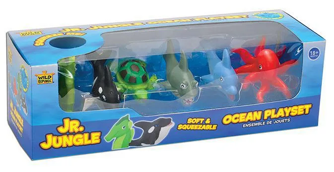 Kids Soft Aquatic Animals Play Set Toy