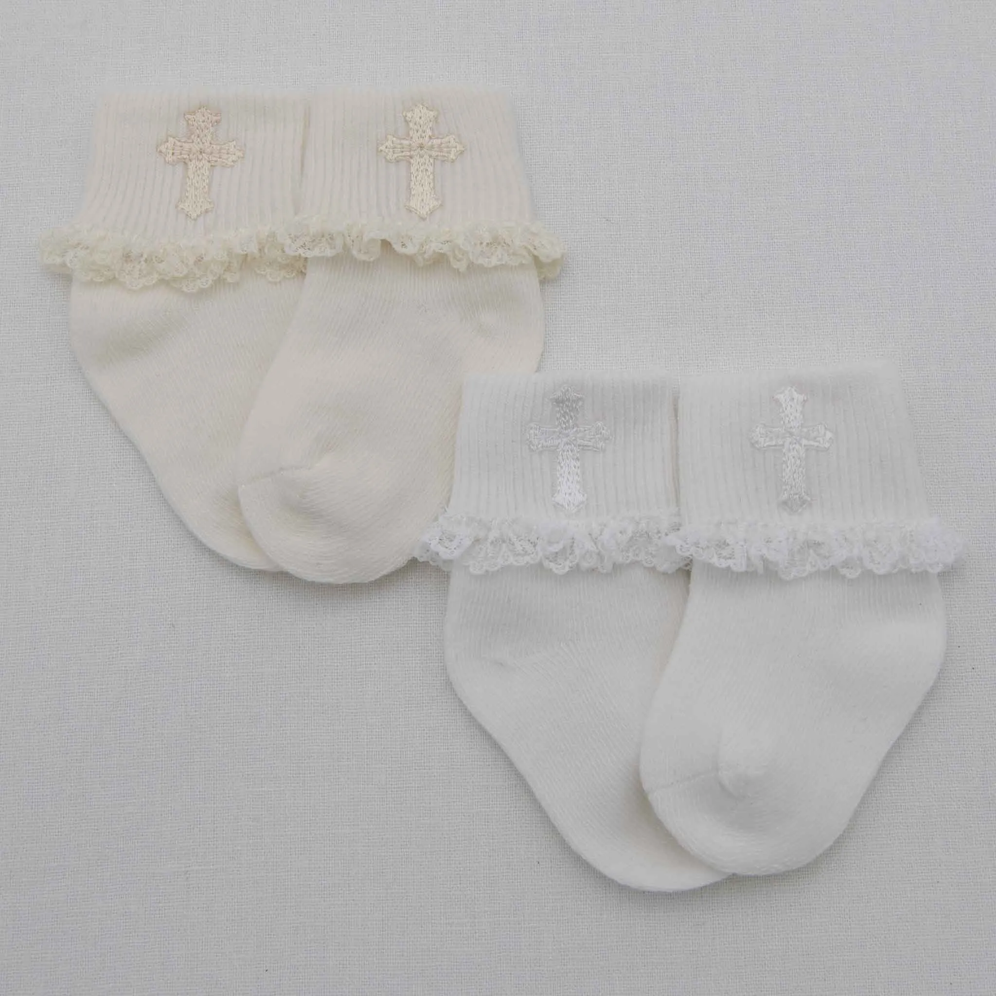 Lace Cross Socks