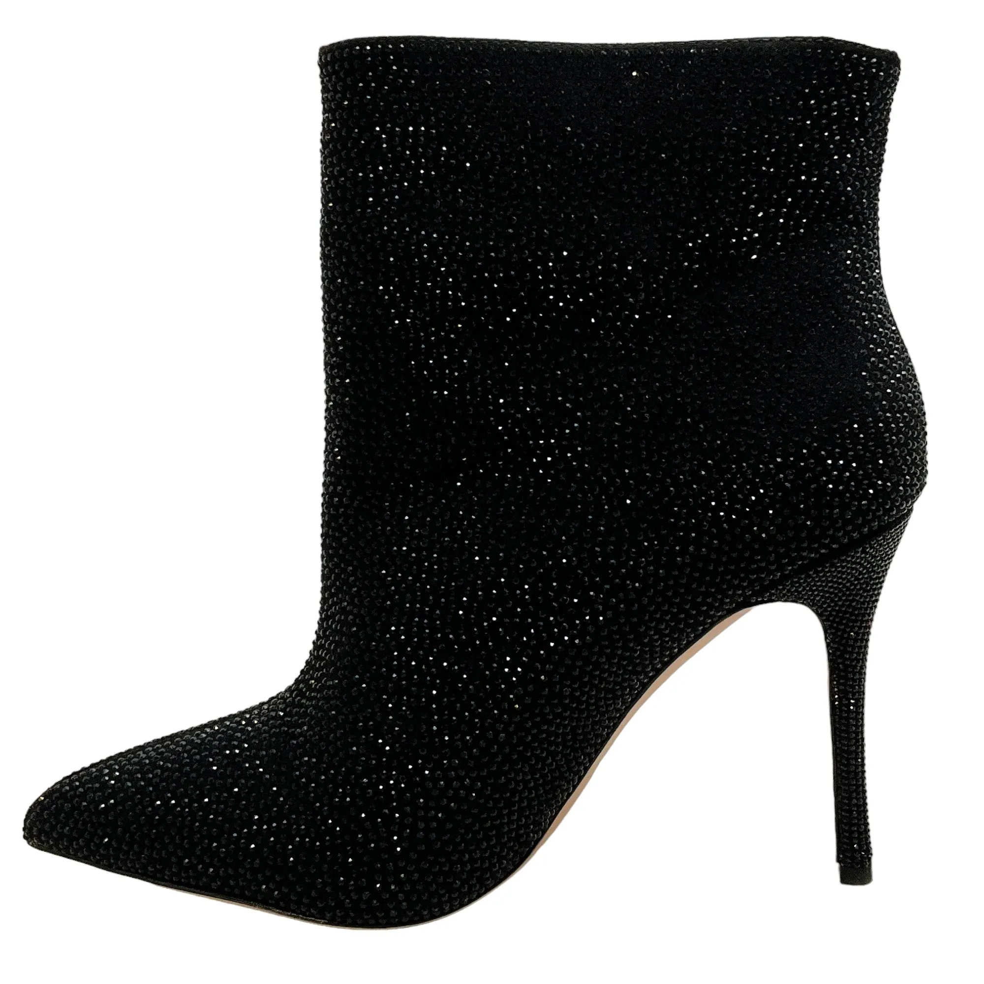 L'Agence Black Crystal Embellished Mariette Booties