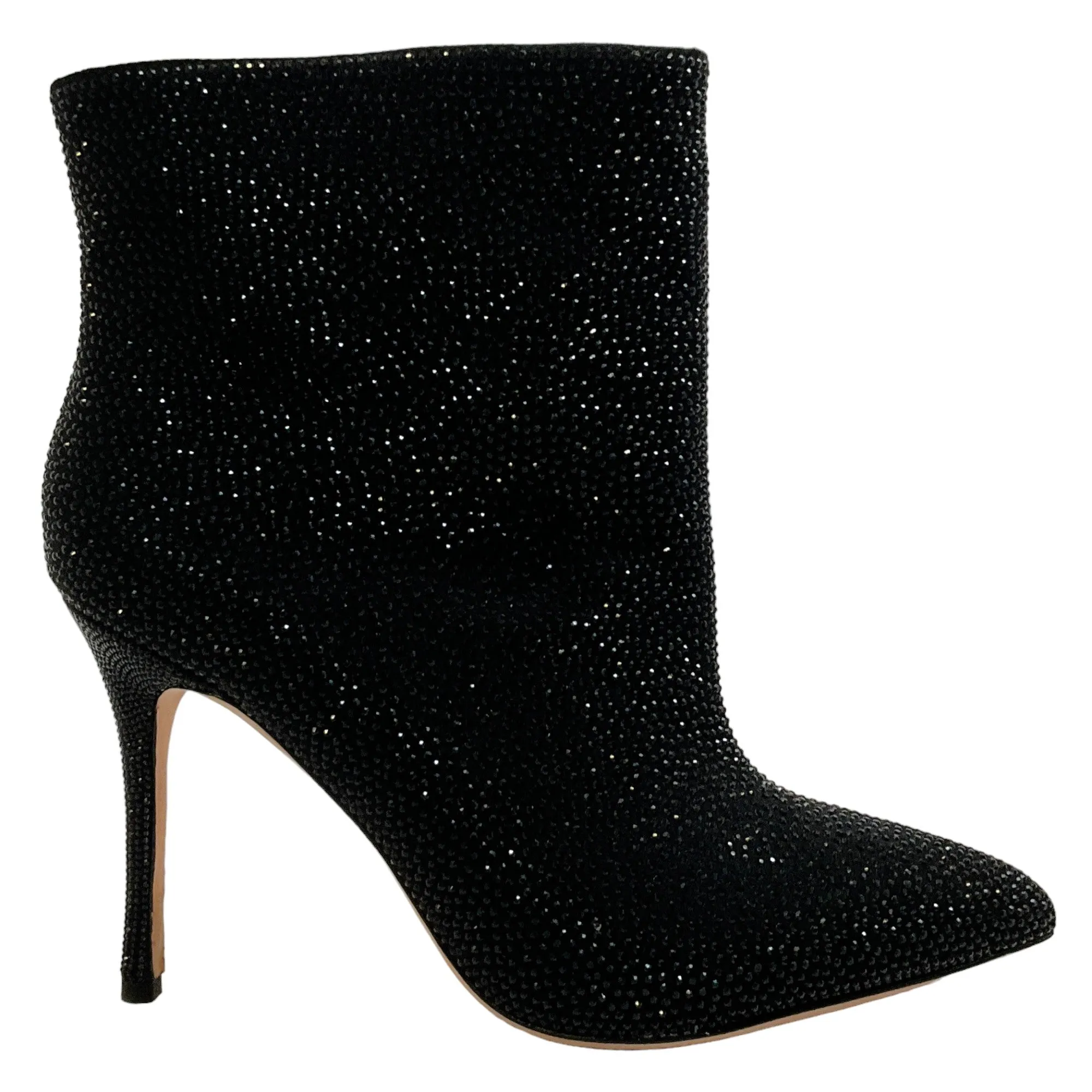 L'Agence Black Crystal Embellished Mariette Booties