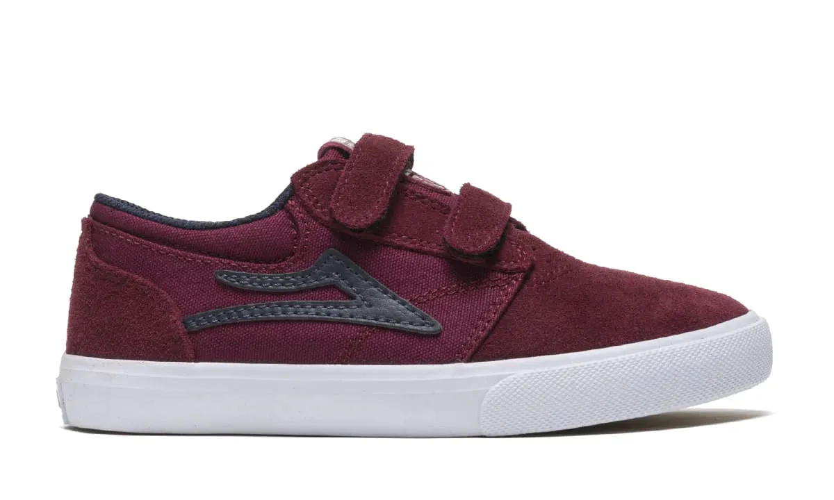 Lakai Shoes Griffin Kids - Burgundy/Navy Suede