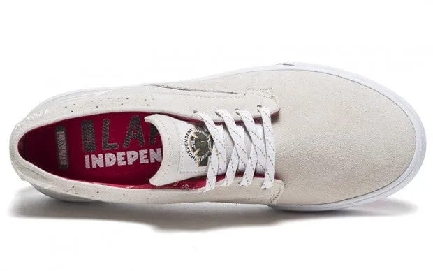 Lakai Shoes Riley Hawk x Indy Collab - White Suede